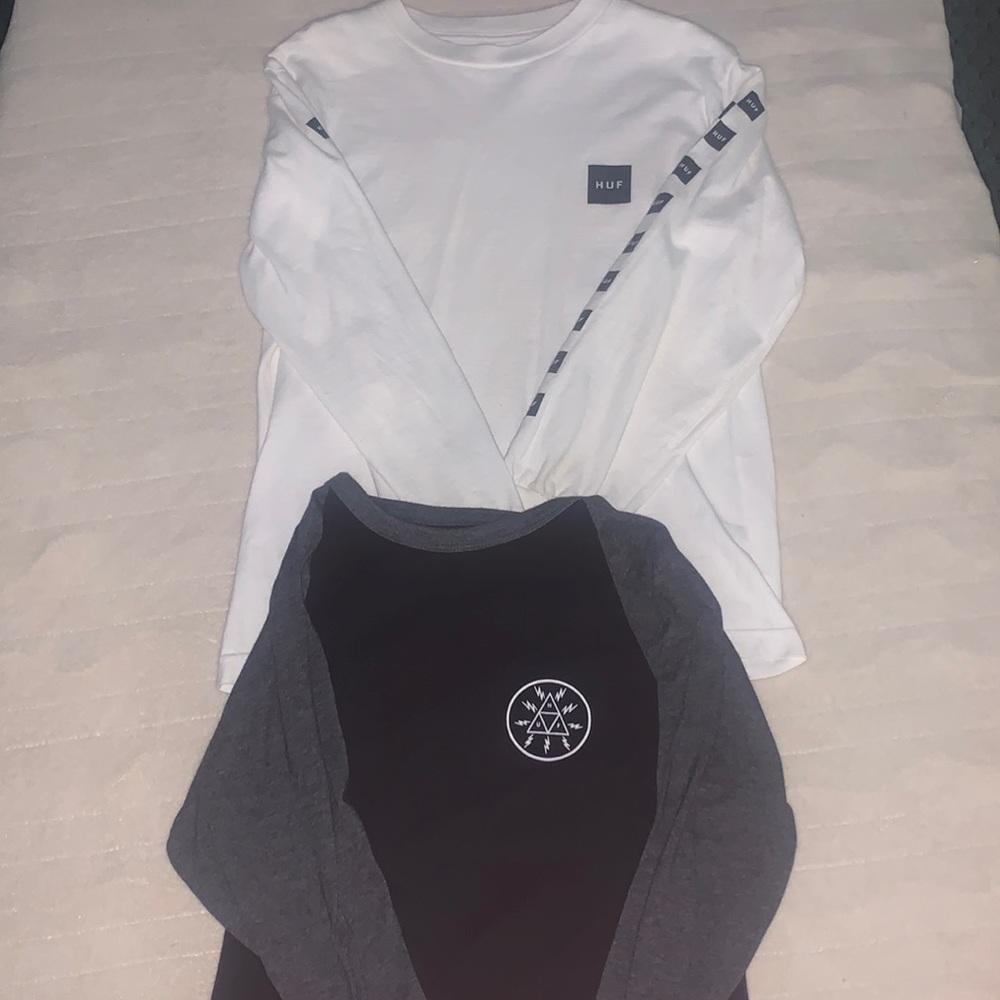 2 HUF Long Sleeve Small Men’s T-shirts